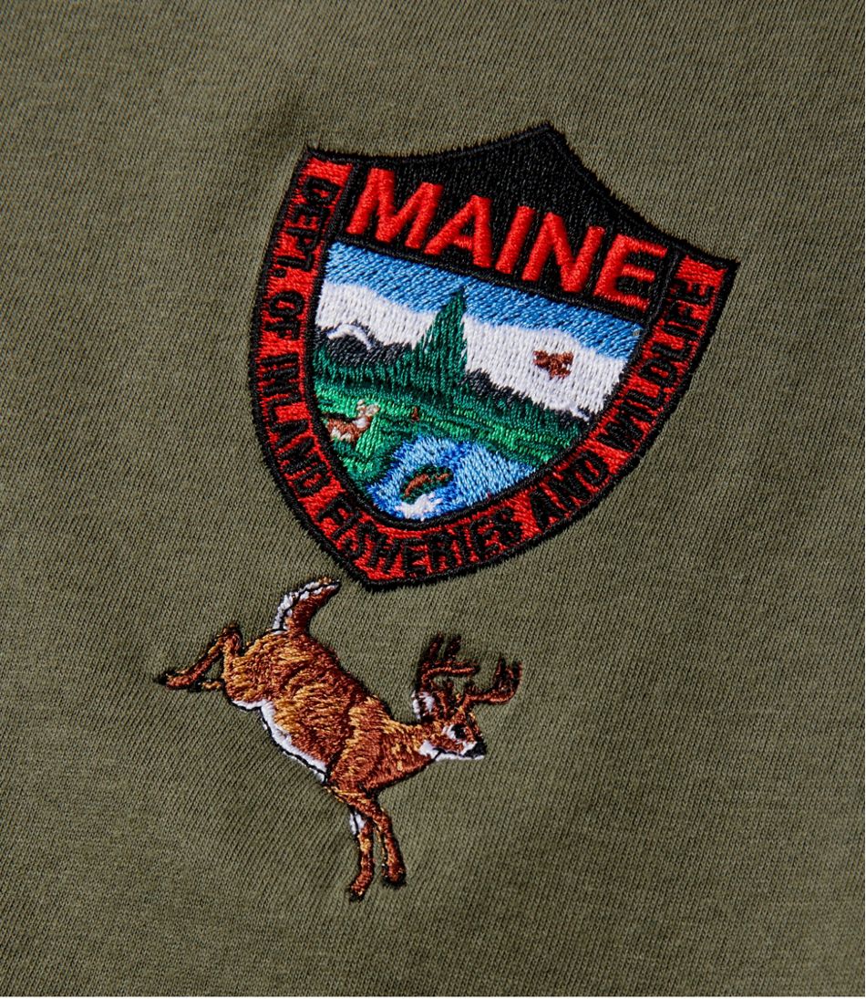 L.L.Bean Sale | Men's Maine Inland Fisheries and Wildlife Tee, White-Tailed Deer