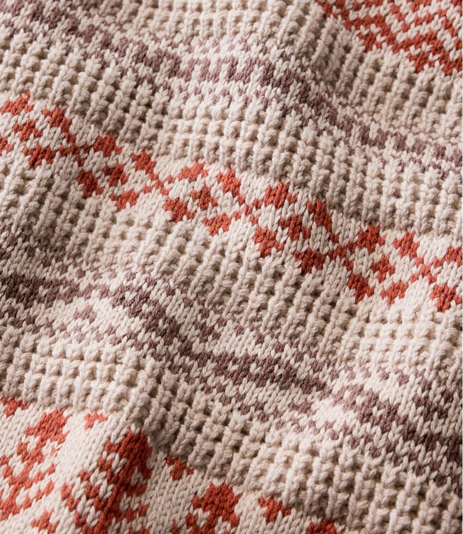 L.L.Bean For Sale | Men's Organic Cotton Waffle Sweater, Crewneck, Fair Isle