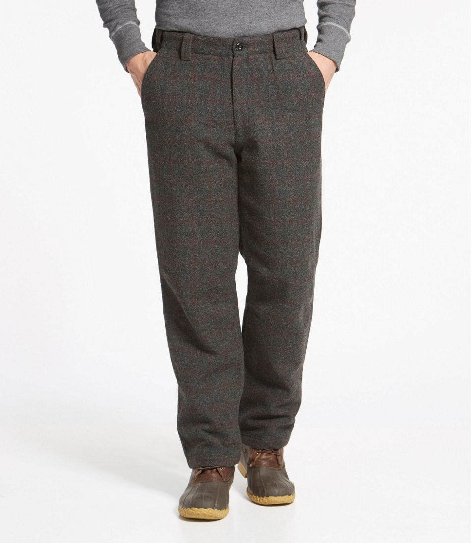 L.L.Bean Discount | Men's Maine Guide Wool Pants with PrimaLoft, Plaid