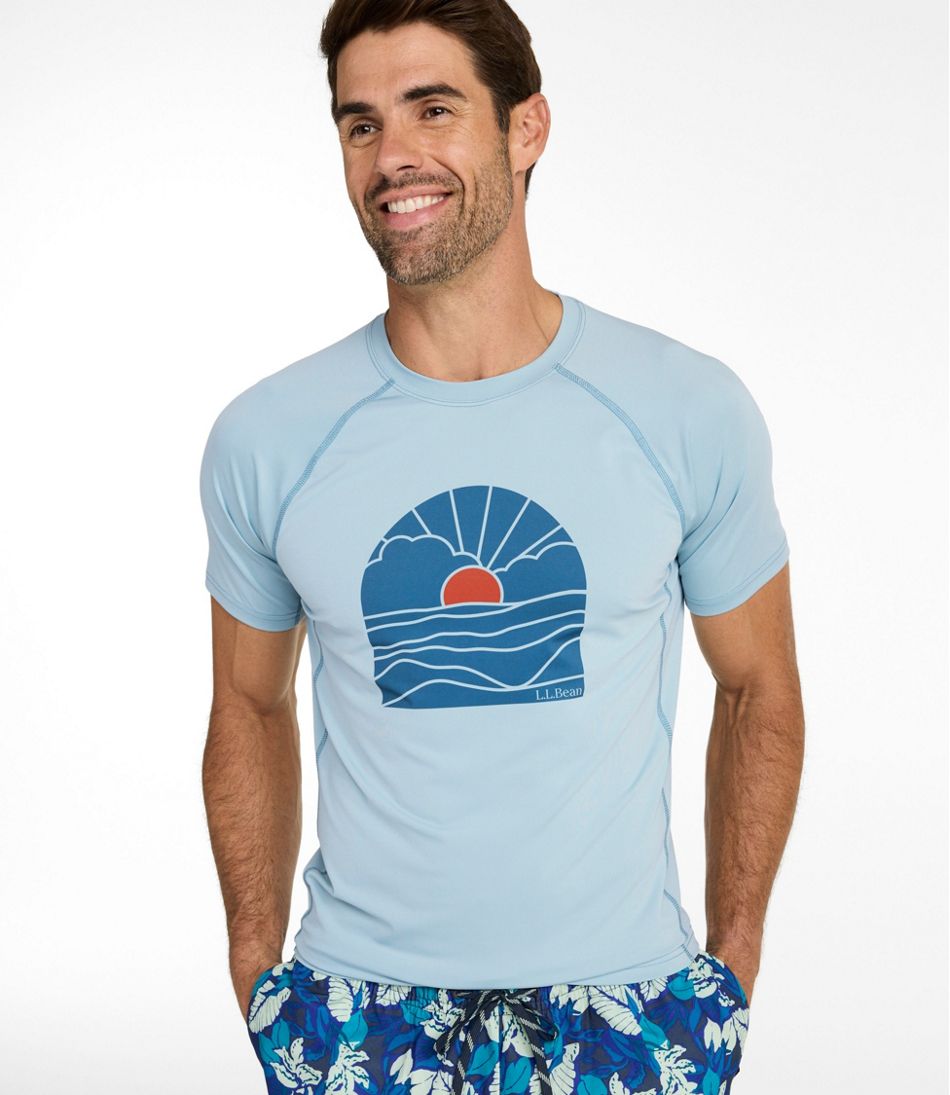 L.L.Bean On Sale | Men's Swift River Cooling Sun Shirt, Short-Sleeve Graphic