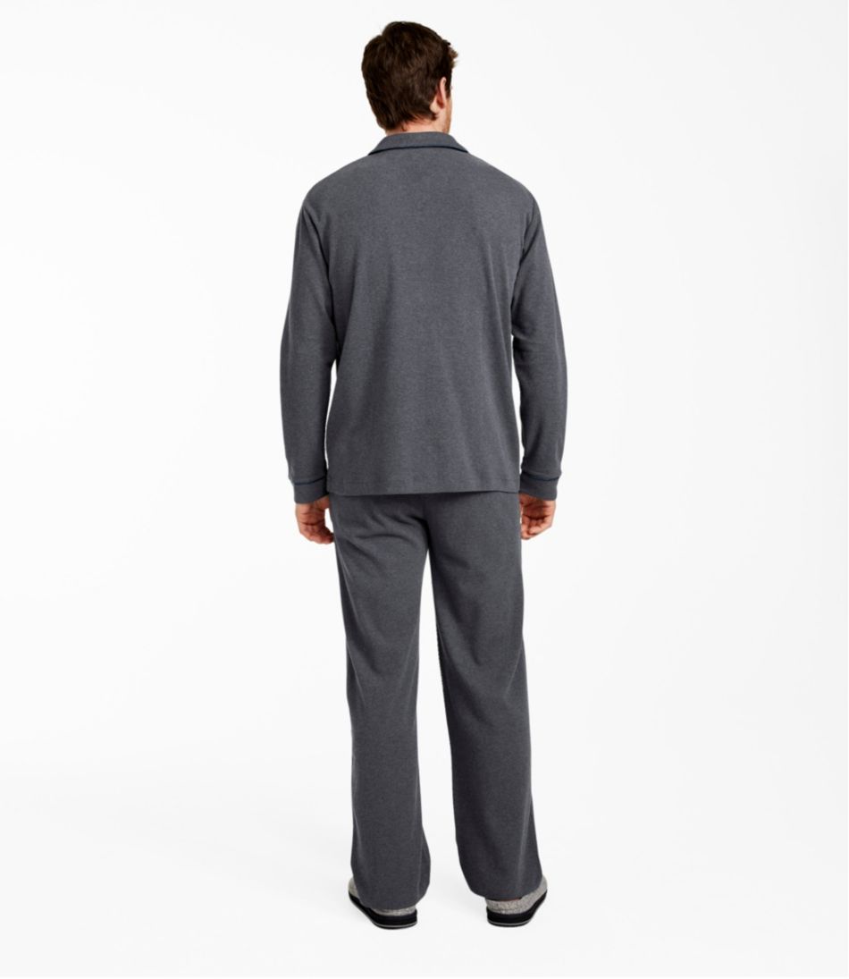 L.L.Bean Sale | Men's Bean's Cotton Knit Pajamas, Button-Front PJ Set