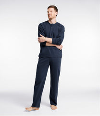 L.L.Bean On Sale | Men's Bean's Cotton Knit Pajamas, Henley PJ Set