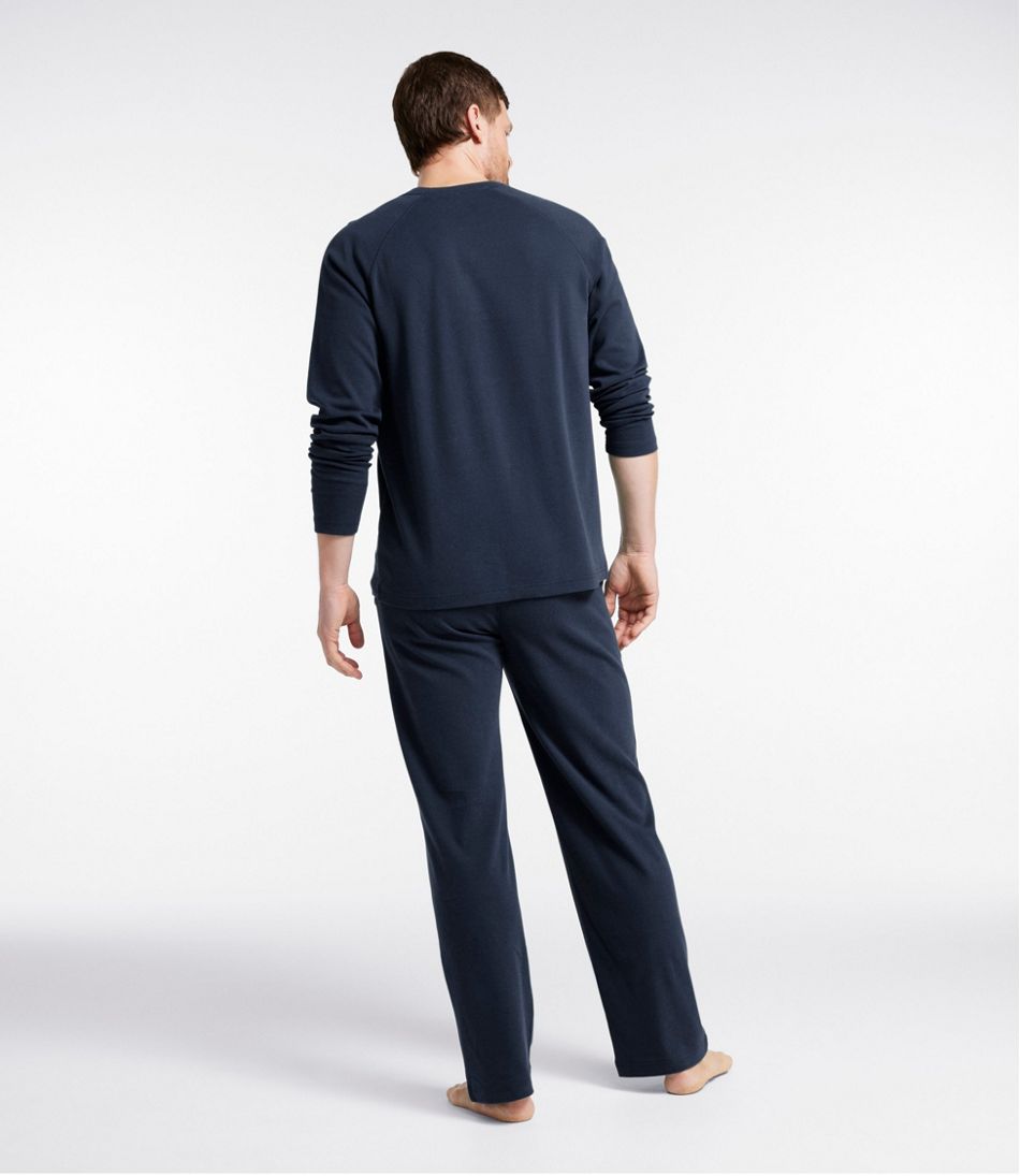 L.L.Bean On Sale | Men's Bean's Cotton Knit Pajamas, Henley PJ Set