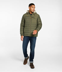 L.L.Bean Sale | Men's Mountain Classic Down Hooded Jacket, Sherpa-Lined