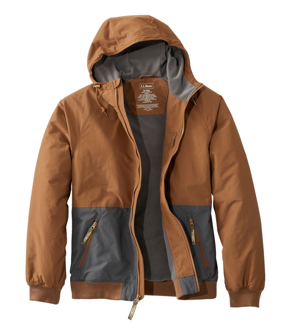 L.L.Bean Discount | Men's Insulated 3-Season Bomber Hooded Jacket, Colorblock