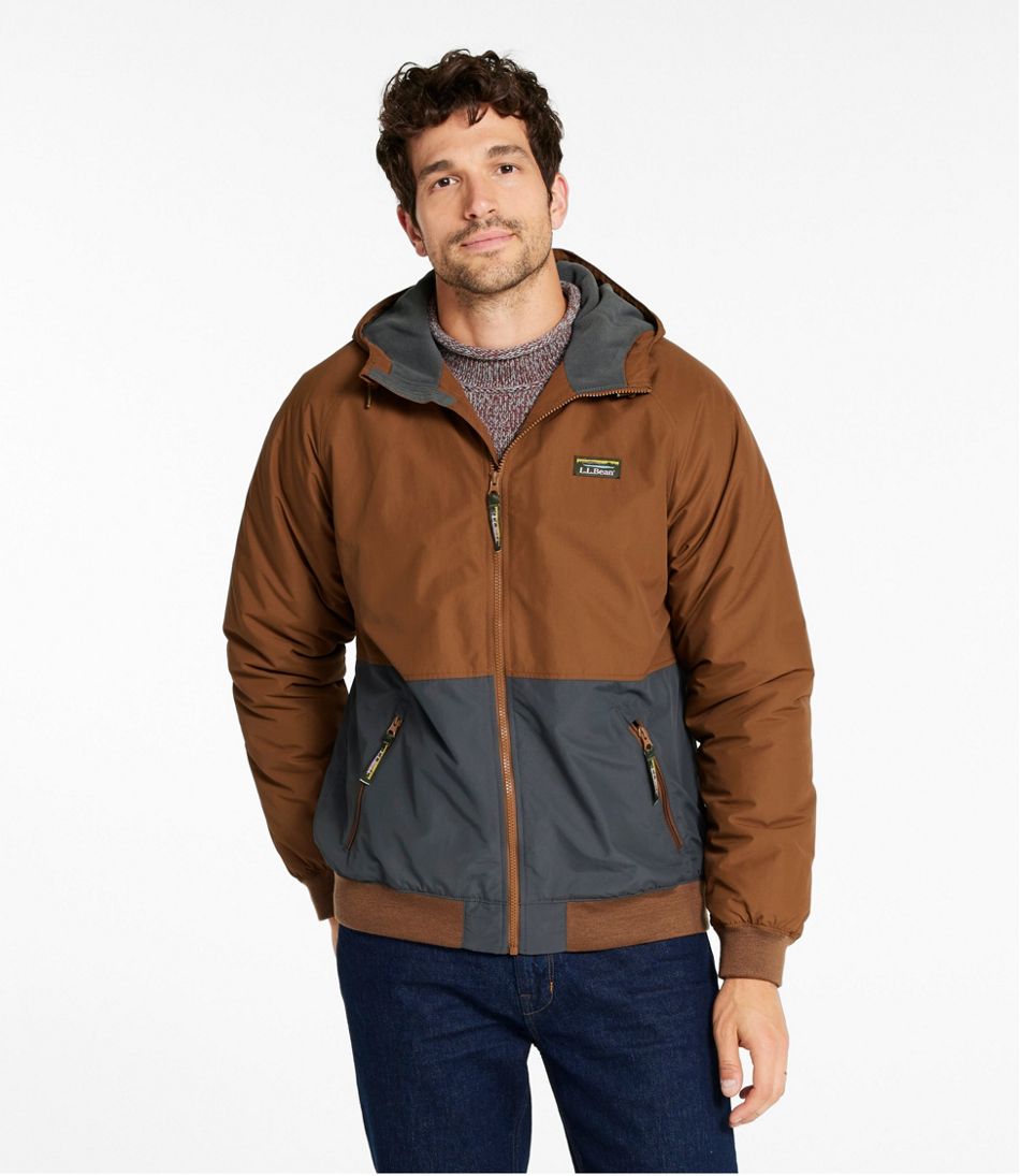 L.L.Bean Discount | Men's Insulated 3-Season Bomber Hooded Jacket, Colorblock