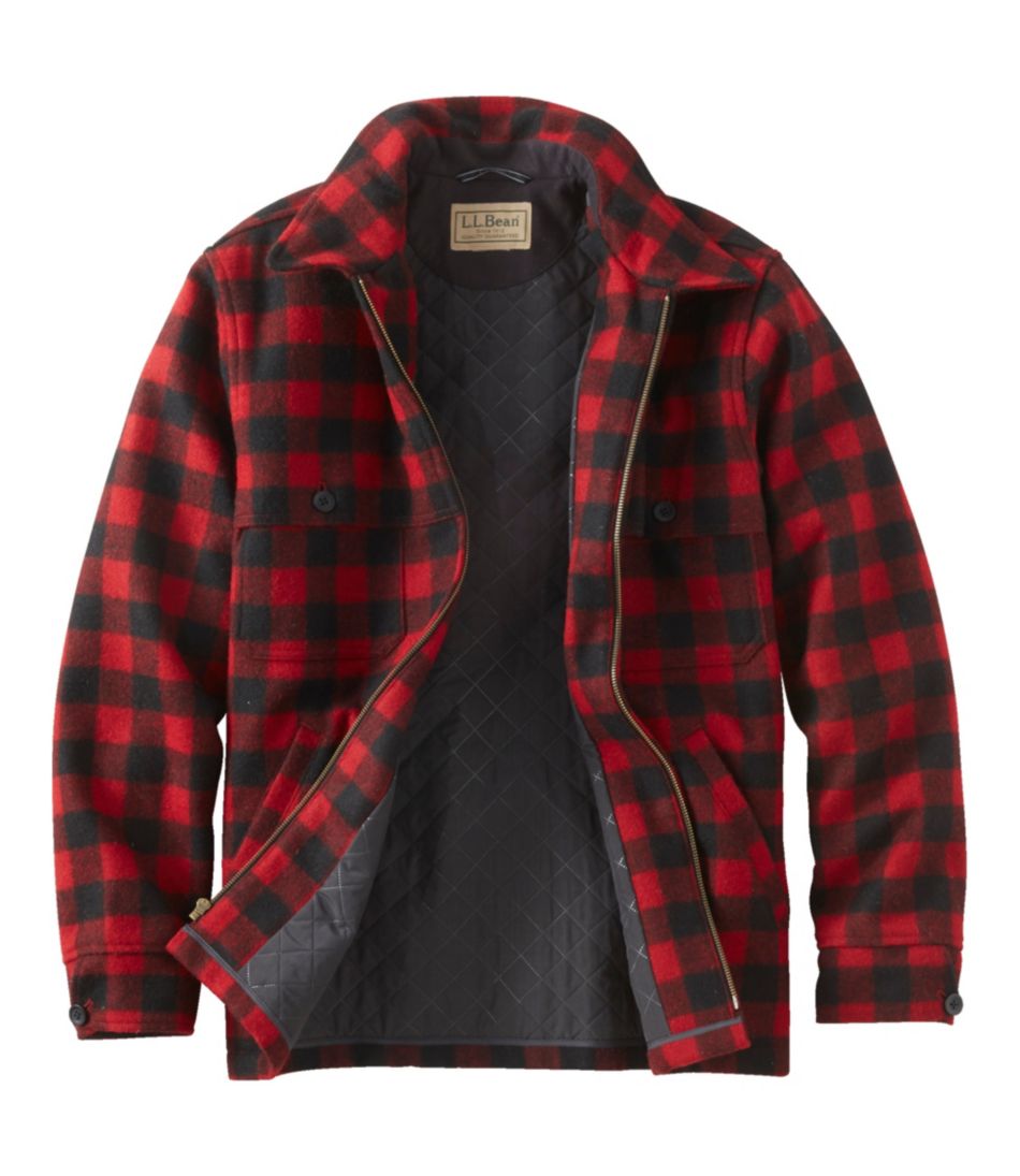 L.L.Bean US | Men's Maine Guide Zip-Front Jac-Shirt with PrimaLoft, Plaid