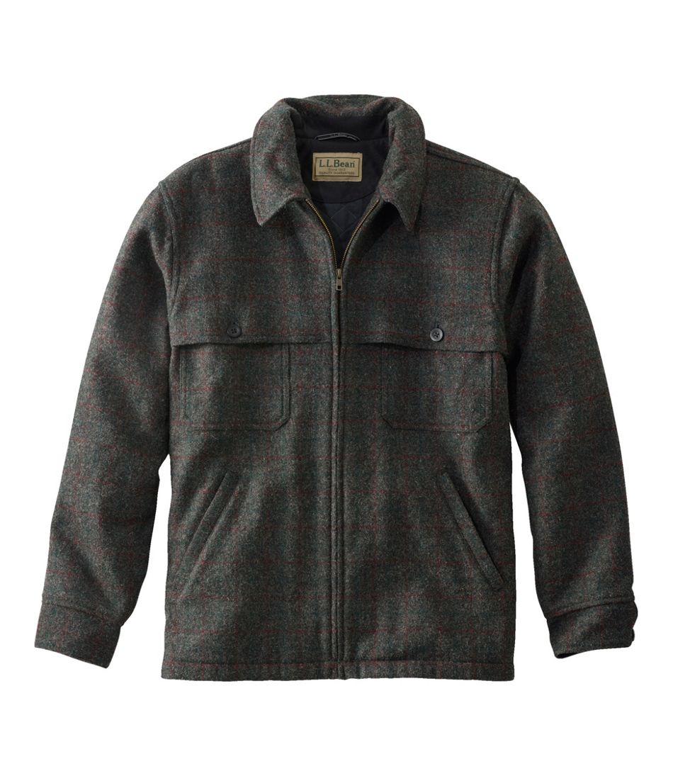 L.L.Bean US | Men's Maine Guide Zip-Front Jac-Shirt with PrimaLoft, Plaid