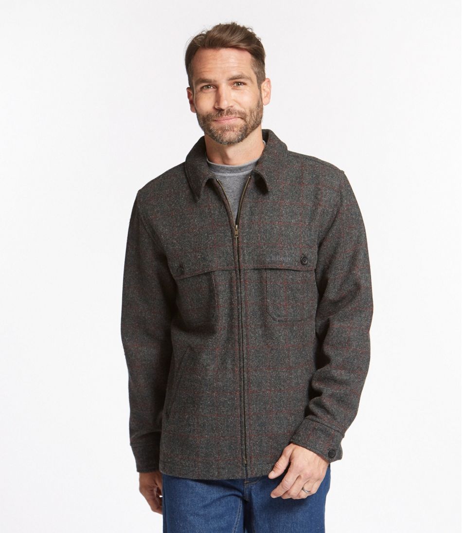 L.L.Bean New | Men's Maine Guide Zip-Front Jac-Shirt, Plaid