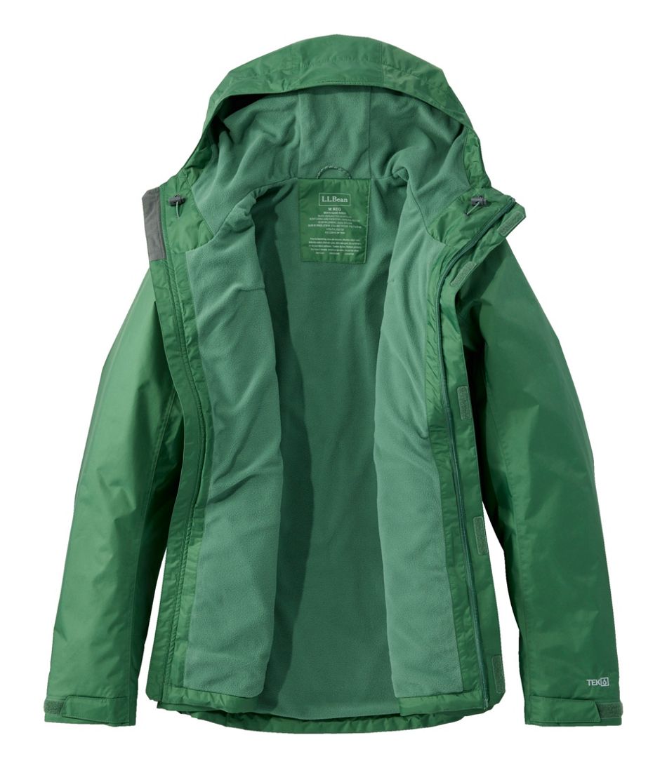 L.L.Bean Online | Men's Trail Model Rain Jacket, Fleece-Lined