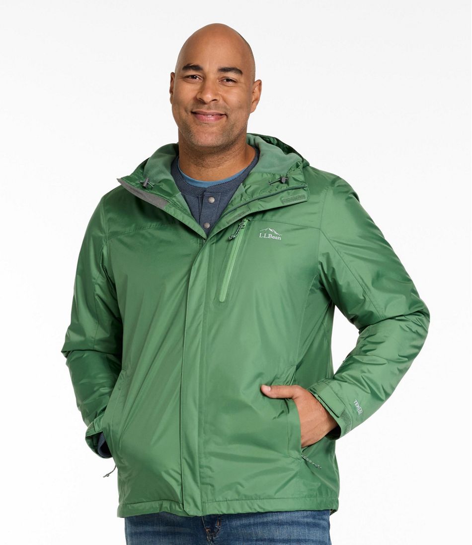 L.L.Bean Online | Men's Trail Model Rain Jacket, Fleece-Lined