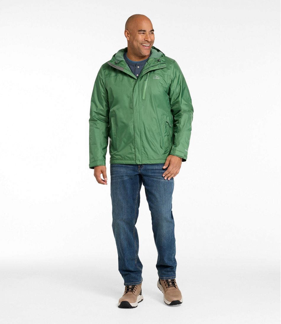 L.L.Bean Online | Men's Trail Model Rain Jacket, Fleece-Lined