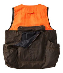 L.L.Bean Outlet | Men's Double L Waxed-Cotton Upland Vest, Hunter Orange