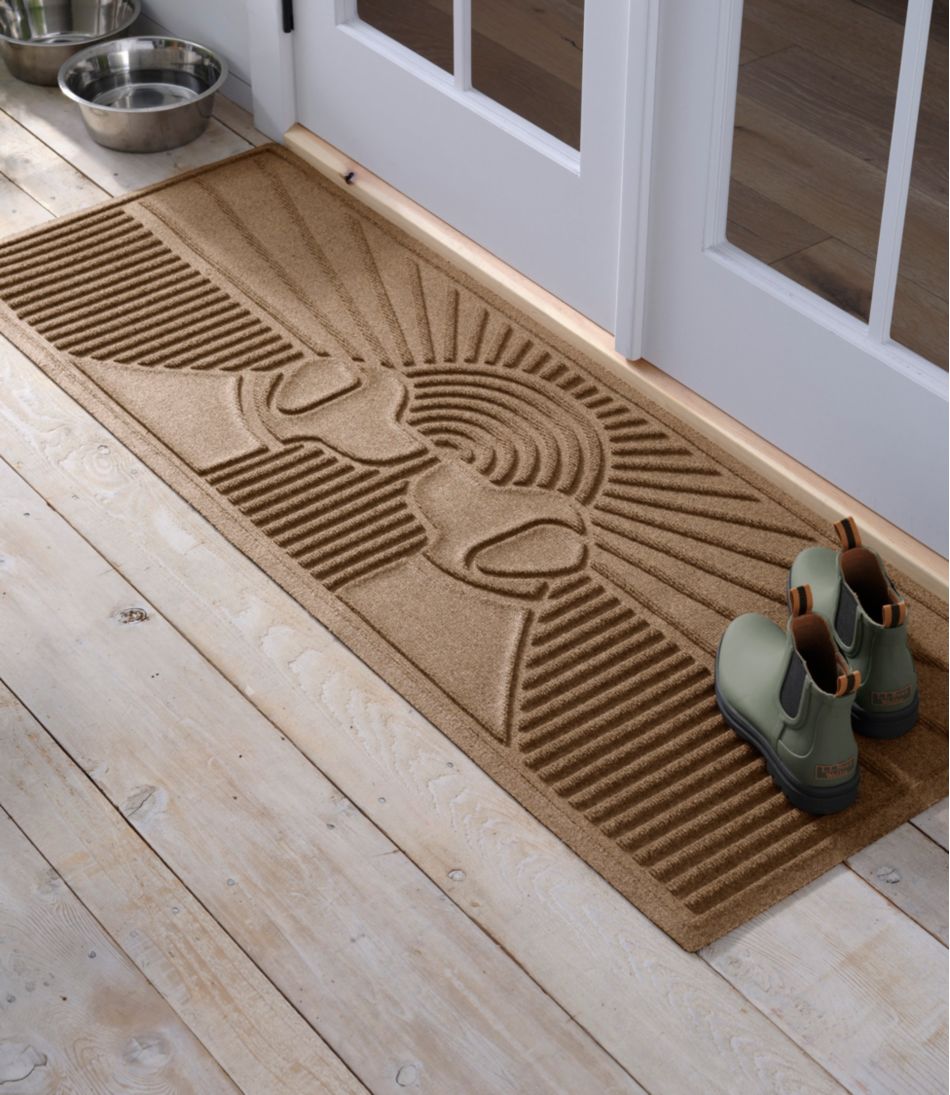 L.L.Bean | Everyspace Recycled Waterhog Wide Doormat, Sunrise Dogs