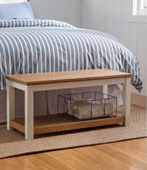 L.L.Bean Outlet | Painted Farmhouse Bench, Wood Top