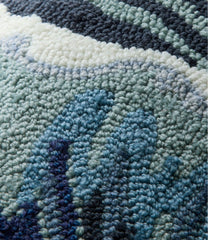 L.L.Bean US | Indoor/Outdoor Hooked Pillow, 18x18 Ocean Waves
