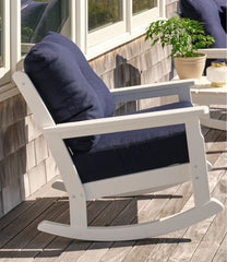 L.L.Bean Discount | All-Weather Patio Rocker with Textured Cushion, White