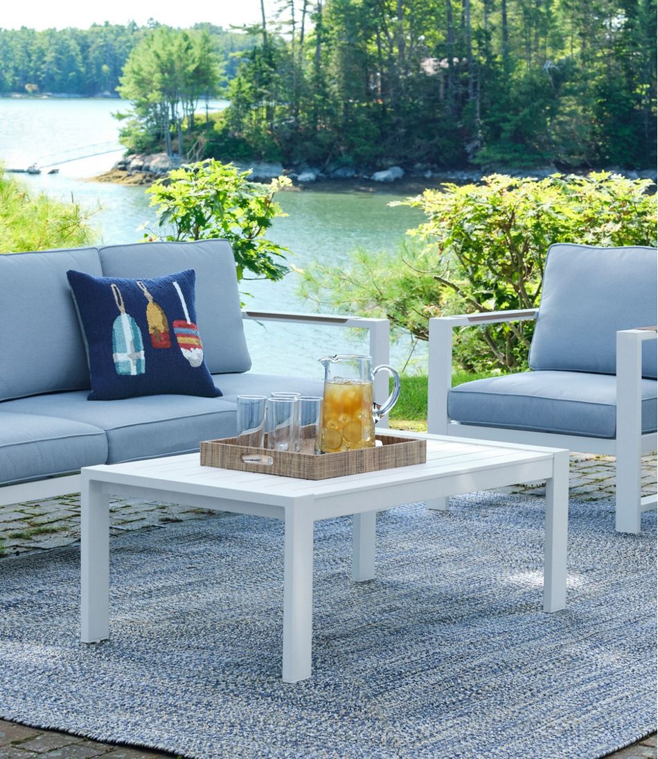 L.L.Bean New | White Aluminum Deep Seating Coffee Table
