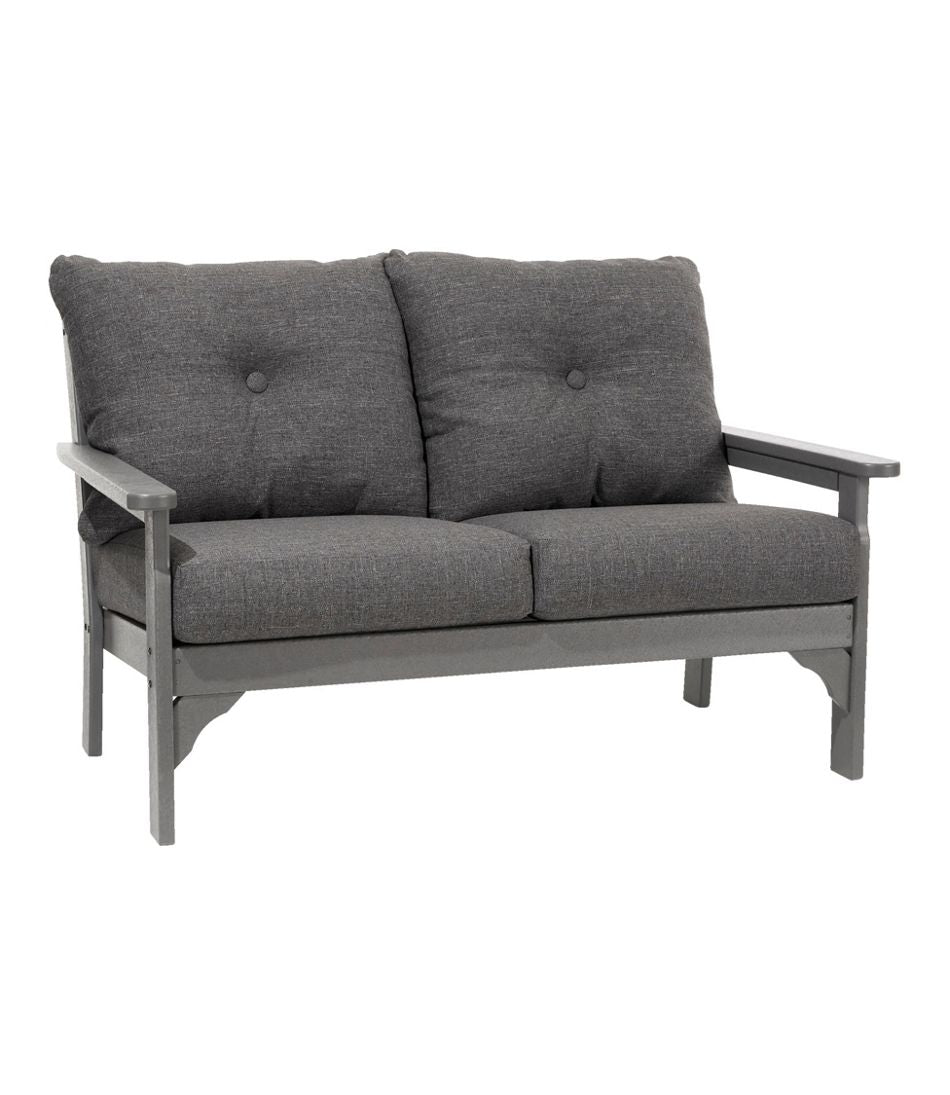 L.L.Bean Online | All-Weather Patio Loveseat with Textured Cushion, Slate Gray