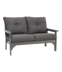 L.L.Bean Online | All-Weather Patio Loveseat with Textured Cushion, Slate Gray
