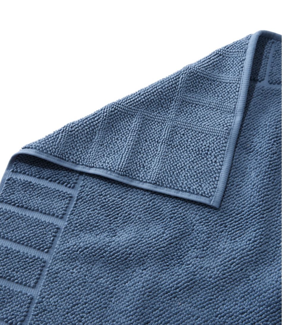 L.L.Bean US | Organic Cotton Textured Bordered Bath Mat