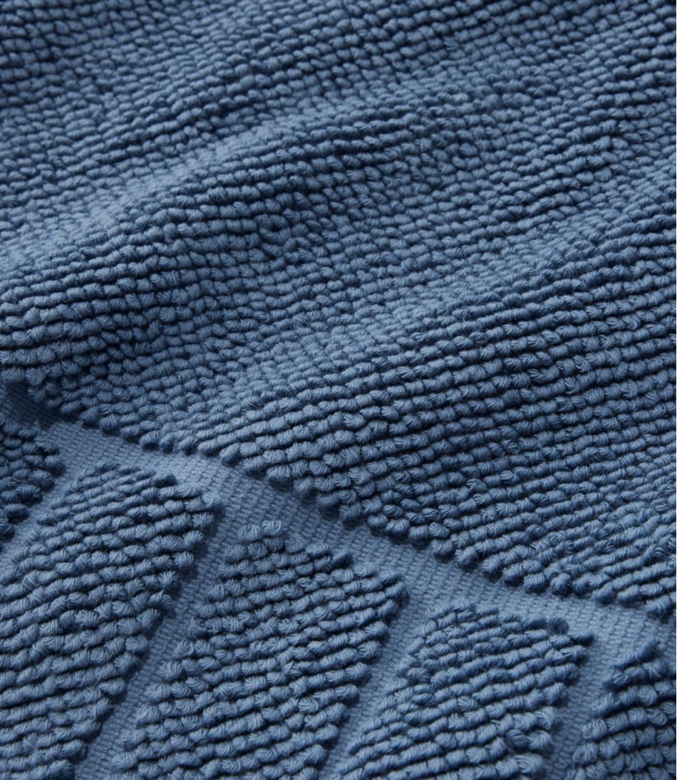 L.L.Bean US | Organic Cotton Textured Bordered Bath Mat