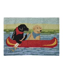 L.L.Bean Discount | Indoor/Outdoor Vacationland Rug, Dog Canoe