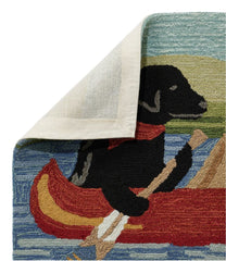 L.L.Bean Discount | Indoor/Outdoor Vacationland Rug, Dog Canoe