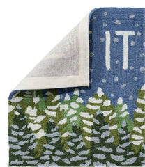 L.L.Bean | Indoor/Outdoor Vacationland Rug, Frosted Trees