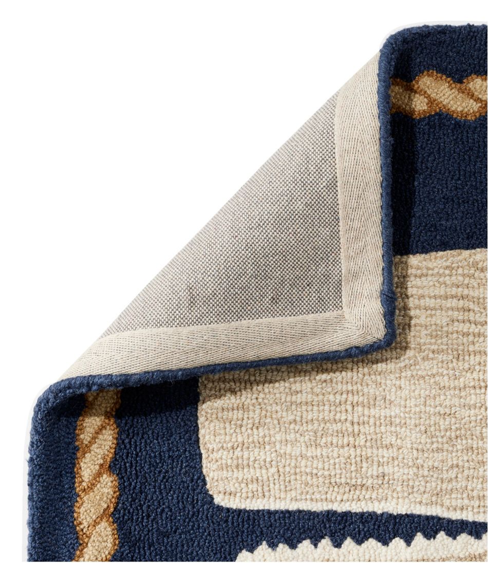 L.L.Bean New | Wool Hooked Novelty Runner, Whale