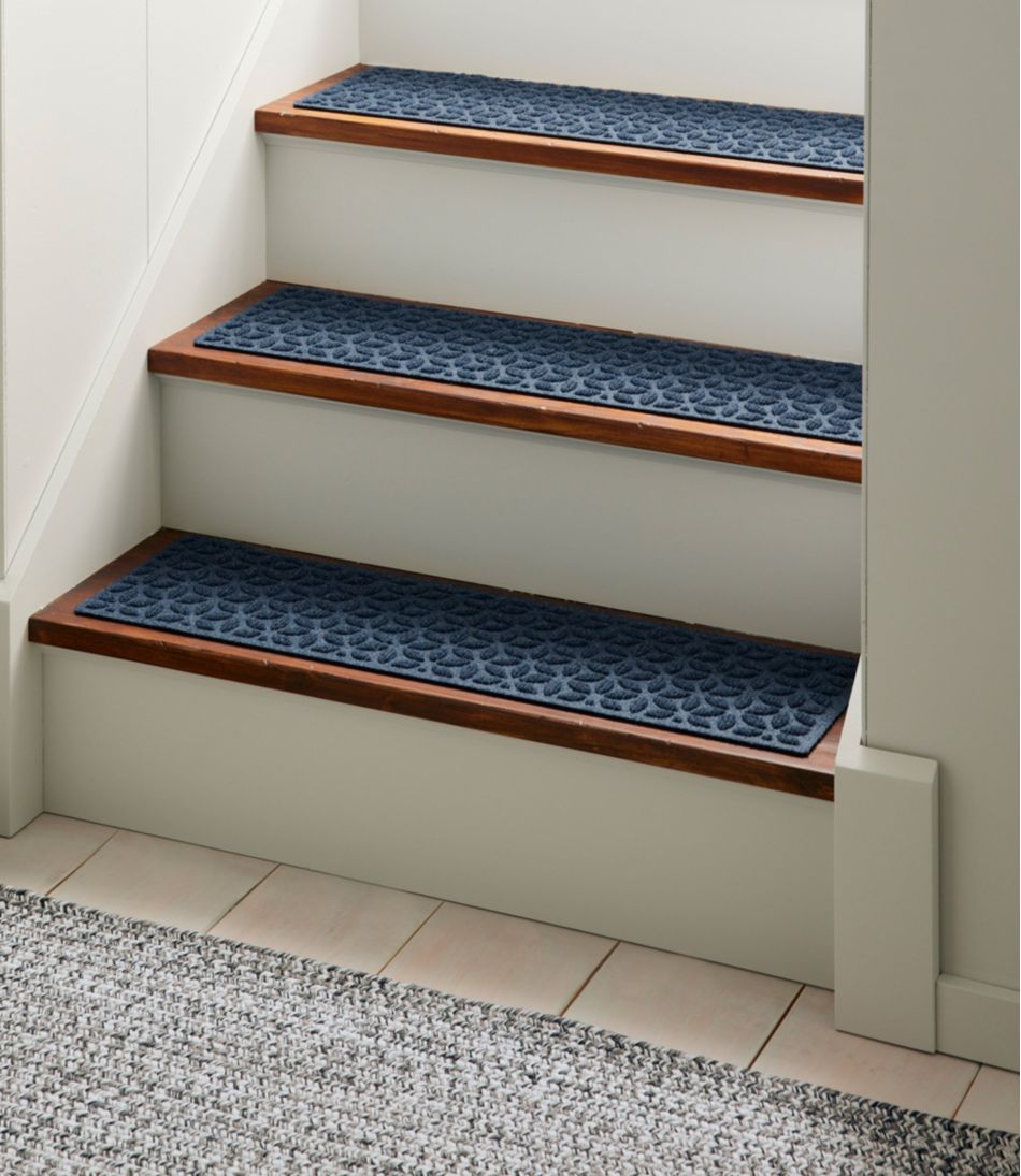 L.L.Bean Discount | Heavyweight Waterhog Mat, Stair Treads, Set of Four, Blooming Circles