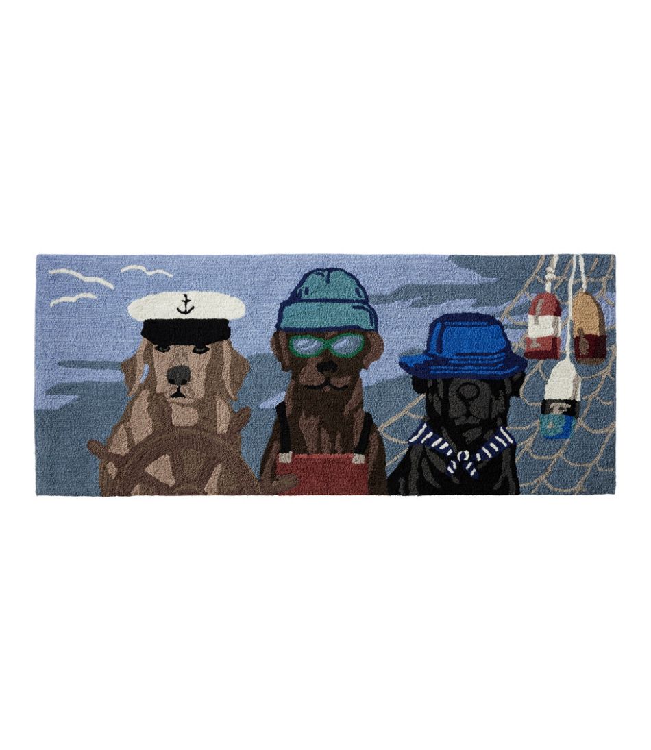 L.L.Bean New | Indoor/Outdoor Vacationland Runner, Seaside Dogs