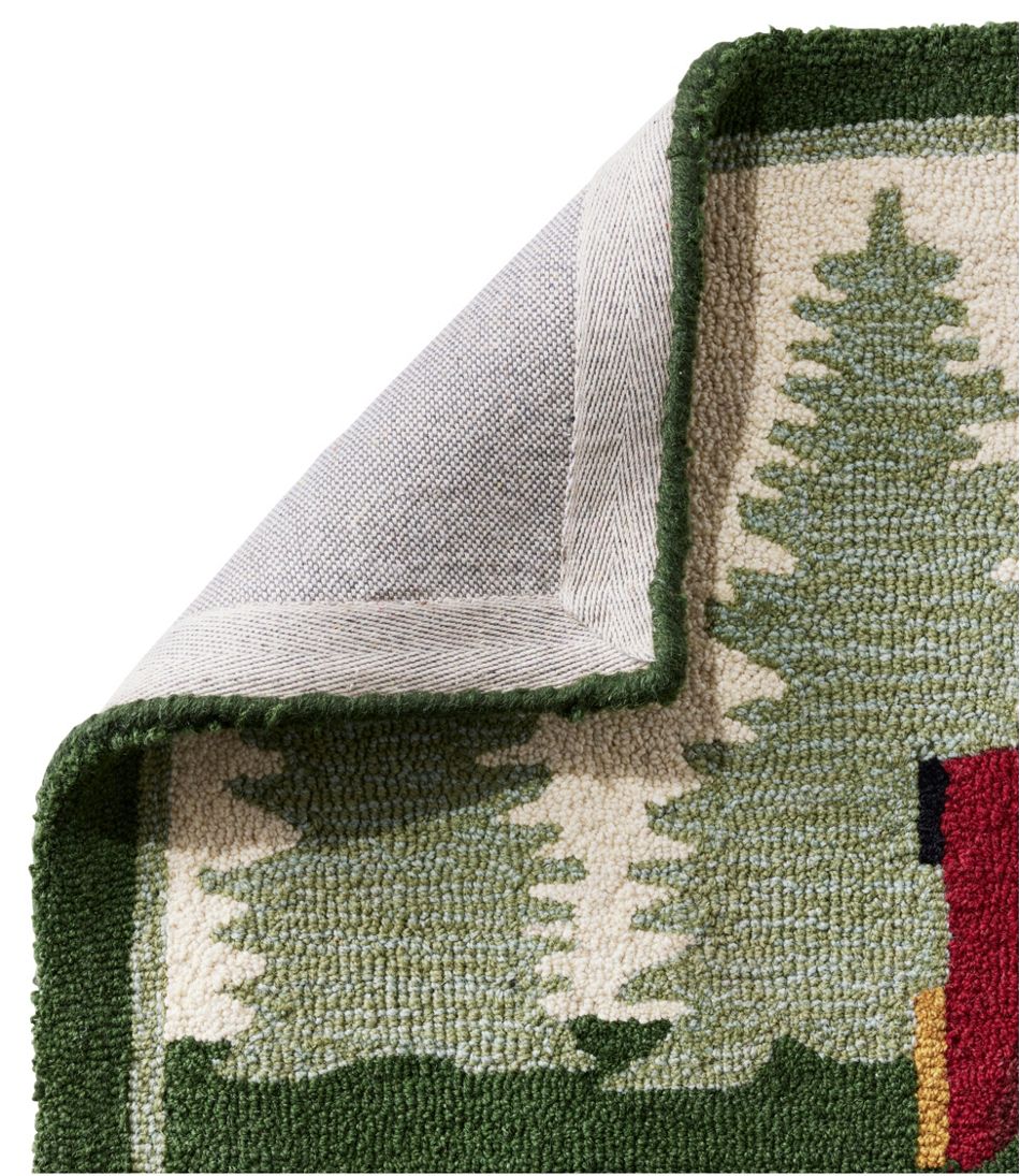 L.L.Bean US | Wool Hooked Novelty Runner, Dog Caravan