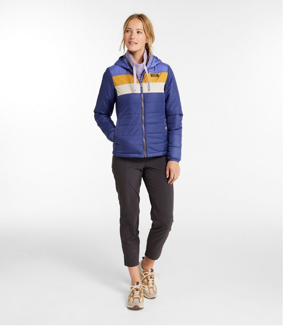 L.L.Bean New | Women's Mountain Classic Puffer Hooded Jacket, Colorblock