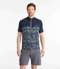 L.L.Bean New | Men's Comfort Cycling Jersey, Short-Sleeve Print