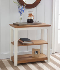 L.L.Bean Discount | Painted Farmhouse Two-Shelf Console, Wood Top